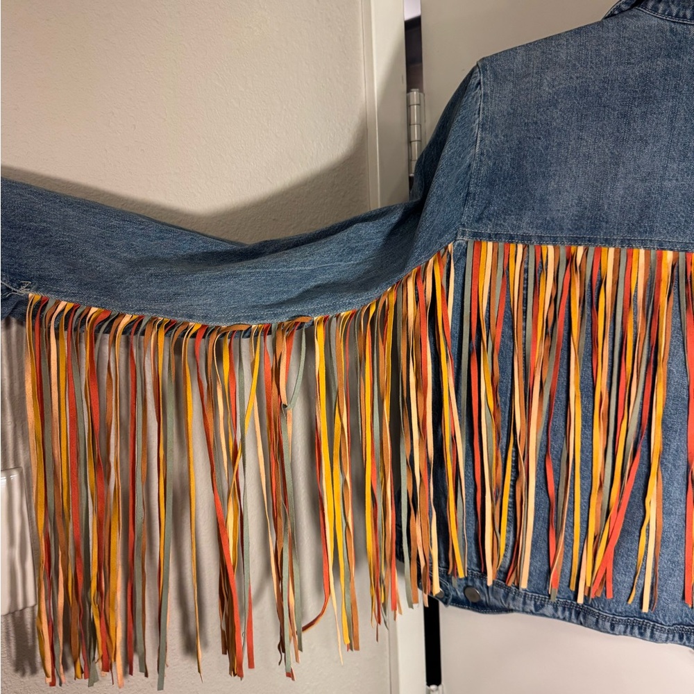 Fringe denim jacket